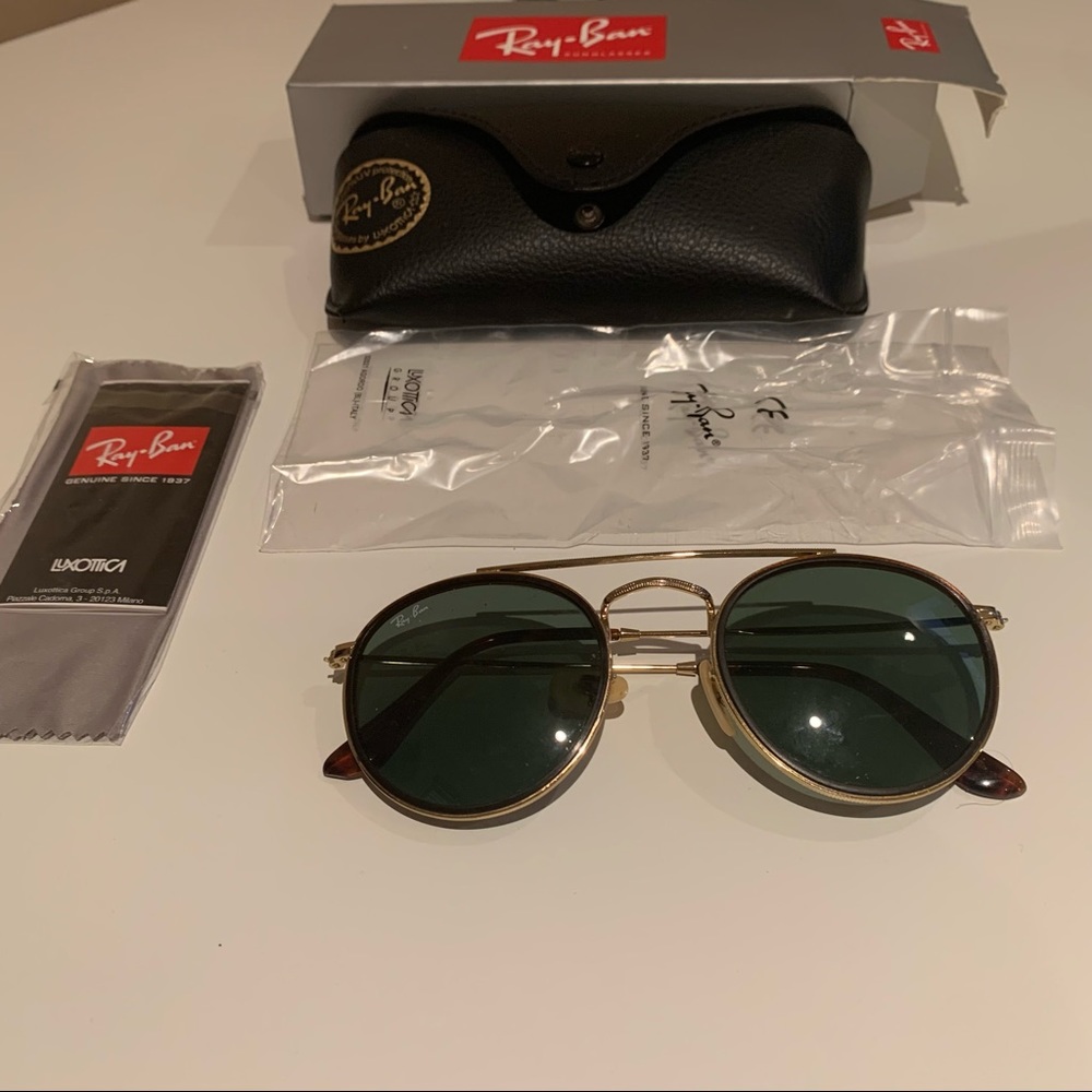 Ray-Ban Round Double Bridge Sunglasses - Great Condition, but Loose Nose Pad